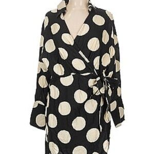 Black and Cream Polka Dot Fabric